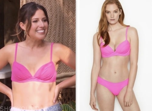 katie thurston, bachelor in paradise, pink bikini top