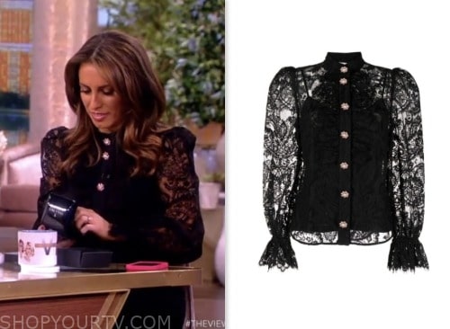 the view, alyssa farah griffin, black lace top