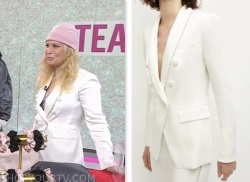 the today show, jill martin, white double breasted blazer
