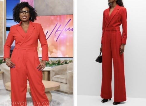 jennifer hudson, the jennifer hudson show, red blazer jumpsuit