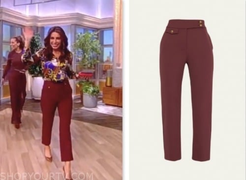 the view, alyssa farah griffin, burgundy pants