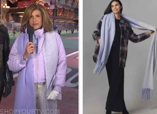 hoda kotb, the today show, purple scarf