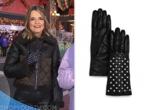 The Today Show: November 2023 Savannah Guthrie's Black Leather Beaded ...