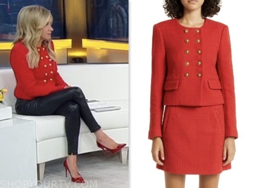 outnumbered, fox news fashion, kayleigh mcenany, red tweed jacket