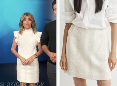 access hollywood, ivory tweed mini skirt, kit hoover