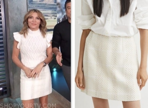 access daily, ivory tweed mini skirt, kit hoover