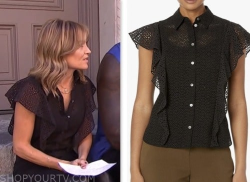 kit hoover, black eyelet flutter top, access daily