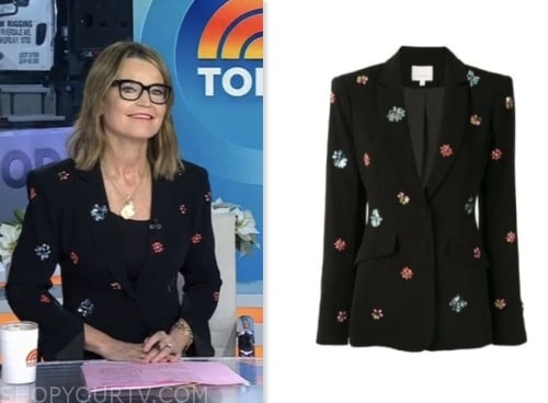 savannah guthrie, the today show, black embellished blazer
