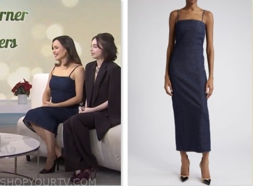 jennifer garner, the today show, hoda and jenna, denim midi dress