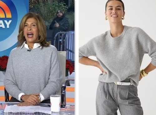 hoda kotb, the today show, grey sweater