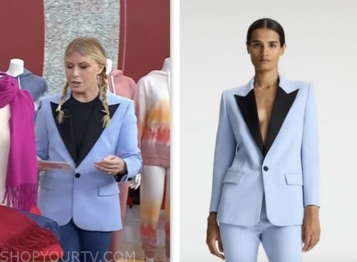 jill martin brooks, the today show, blue and black contrast collar blazer