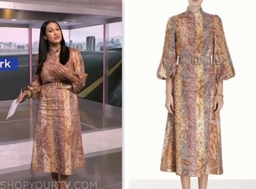 morgan radford, nbc news daily, paisley top and skirt