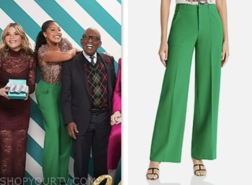 sheinelle jones, the today show, green pants