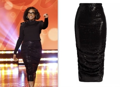 jennifer hudson, the jennifer hudson show, black sequin pencil skirt