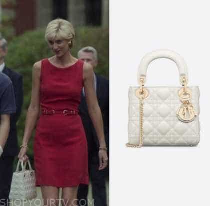 The Crown: Season 6 Episode 1 Diana's White Quilted Handbag | Shop Your TV