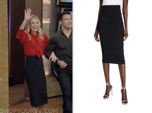 live with kelly and mark, kelly ripa, black pencil skirt