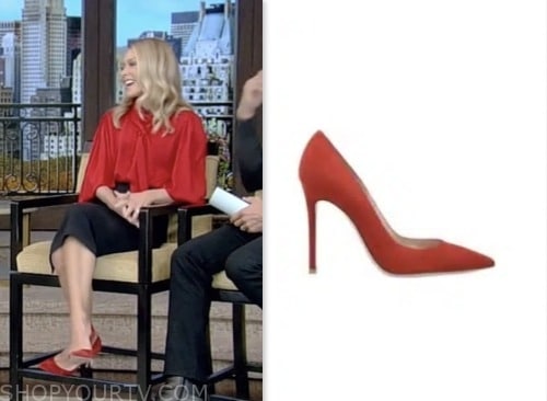 live with kelly and mark, red pumps heels, kelly ripa