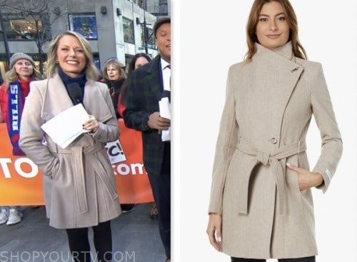 the today show, dylan dreyer, beige wrap coat