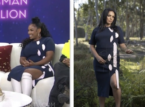 Aida Osman, the today show, blue and white printed dress