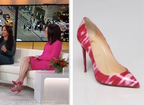 Outnumbered: December 2023 Kennedy's Pink Printed Pumps Heels | Shop ...