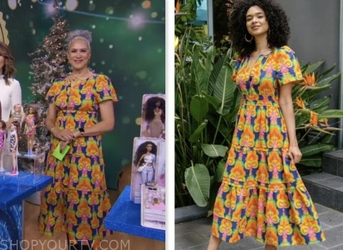 Trae Bodge, floral midi dress, good morning america, gma3