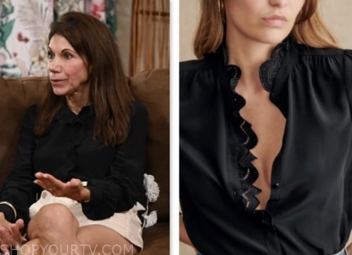 theresa nist, the golden bachelor, black blouse