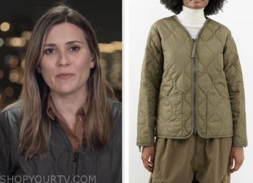 Erin McLaughlin, nbc news daily, olive green quilted jacket