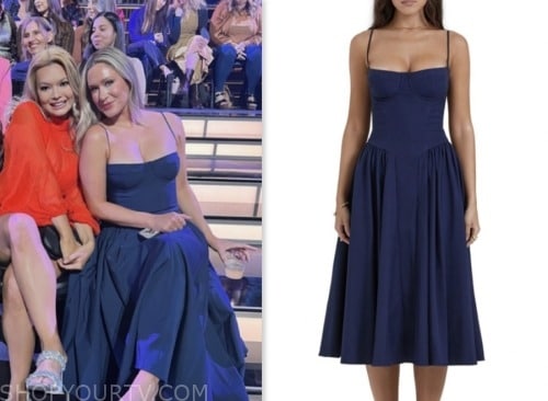 rachel recchia, navy blue dress, the golden bachelor