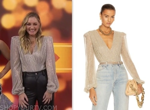 jasmine snow, the today show, hoda and jenna, gold metallic bodysuit top