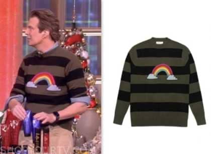 The View: December 2023 Adam Glassman's Striped Rainbow Sweater | Shop ...