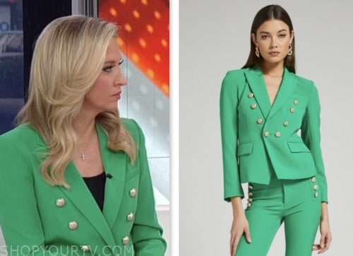 outnumbered, fox news fashion, green double breasted blazer, kayleigh mcenany