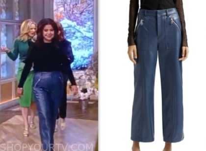 The View: December 2023 Ana Navarro's Blue Leather Pants | Shop Your TV