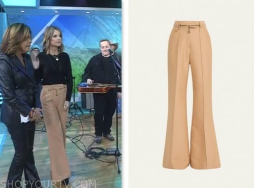 savannah guthrie, the today show, beige chain belted pants
