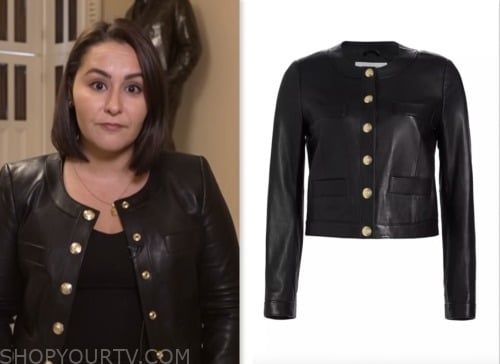 ali vitali, nbc news daily, black leather jacket