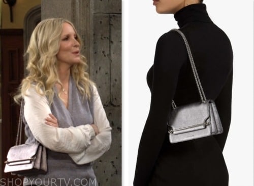 christine blair, lauralee bell, the young and the restless, silver bag