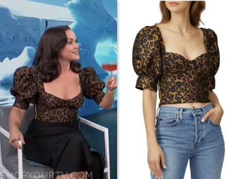 Lindsay Myers, leopard top, access daily