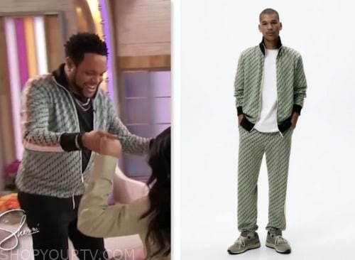 jawn murray, sherri, green geometric jacquard jacket
