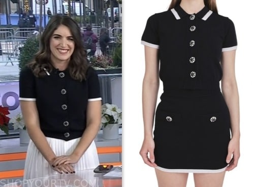 Liz Kreutz, the today show, black jewel button cardigan top