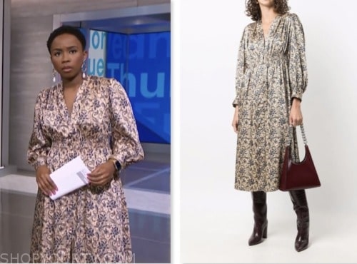 NBC News Daily: December 2023 Zinhle Essamuah's Floral Print Midi Dress ...