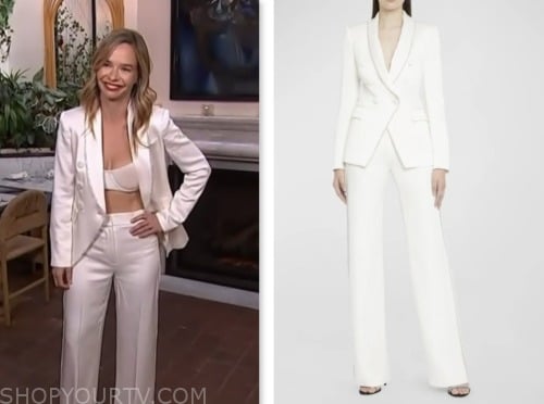 Access Hollywood: December 2023 Marissa Hermer's White Double Breasted ...
