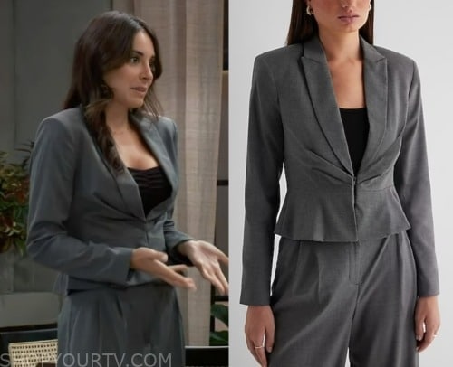 General Hospital: December 2023 Molly's Gray Charcoal Blazer | Shop Your TV