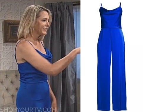 Nicole's blue mock neck dress on Days of our Lives