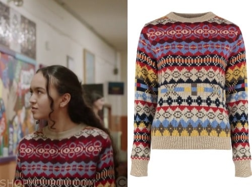 Transplant: Season 4 Episode 10 Amira's Printed Sweater | Shop Your TV