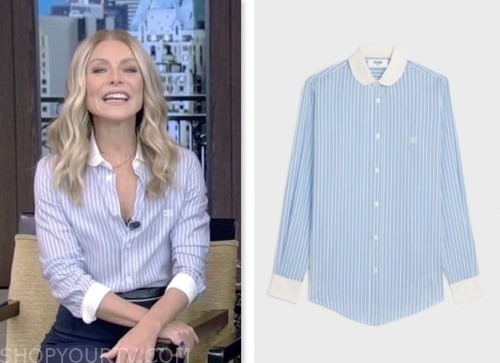 Live with Kelly and Mark January 2023 Kelly Ripa s Blue Striped