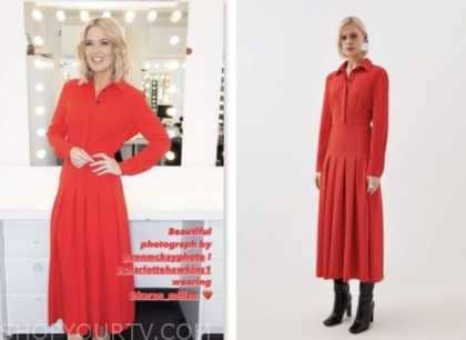 Charlotte hawkins red dress this on sale morning