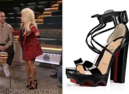 Drew Barrymore Show: January 2024 Theresa Caputo's Black Platform Heels ...