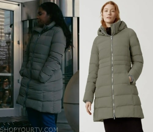 Chicago Med: Season 9 Episode 2 Maggie's Green Puffer Parka Coat | Shop ...