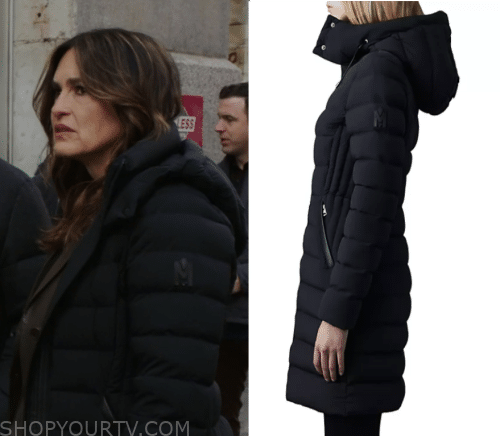 Law and Order SVU: Season 25 Episode 1 Olivia's Black Puffer Coat ...