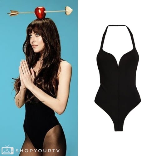 SNL: Season 49 Episode 10 Dakota's Black Halterneck Bodysuit