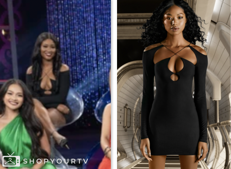 Edwina Dorbor, the bachelor, black mini dress